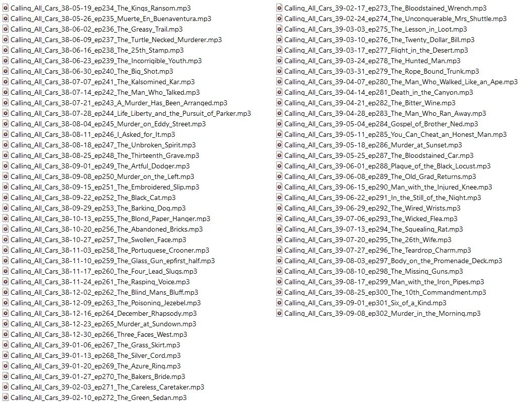 CALLING ALL CARS 296 Unique Oldtime Radio Shows MP3 On USB Flash Drive