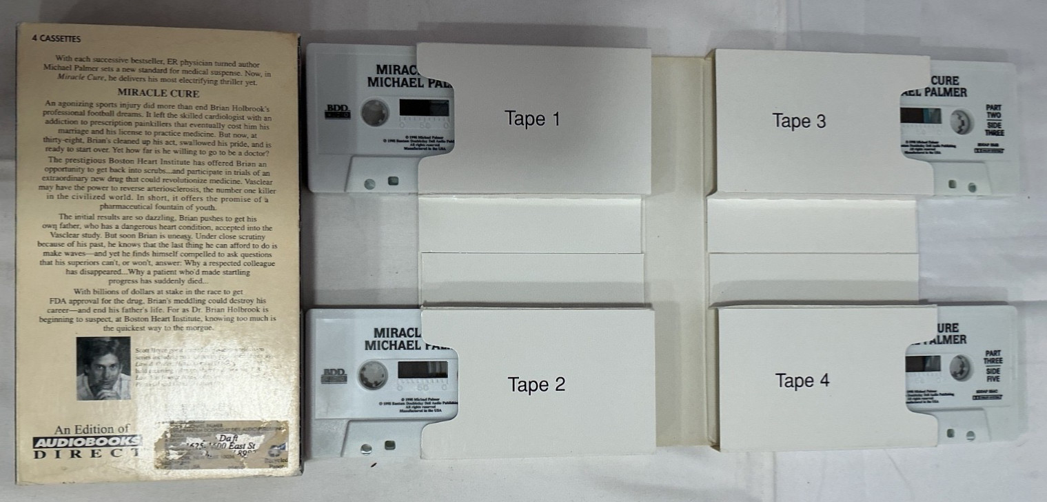 5 Michael Palmer Audio Books On Cassette Tape Extreme Measures, Silent Treatment