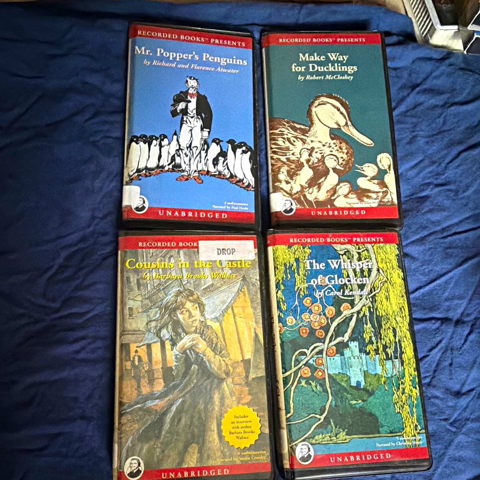 Recorded Books Unabridged Audiobook Cassette Lot 4: Mr. Popper’s + More