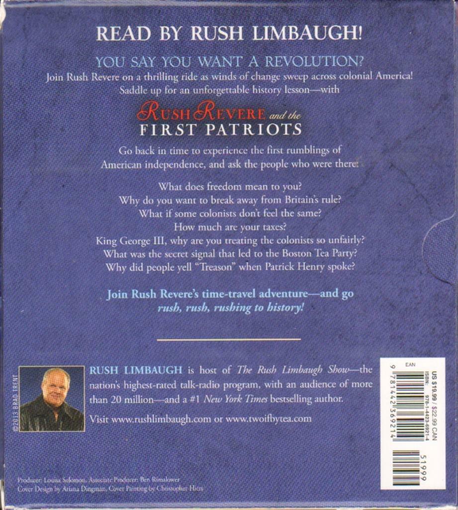 NEW Rush Revere Series Audiobooks 1-3 on CD 1 2 3 Limbaugh Homeschool History