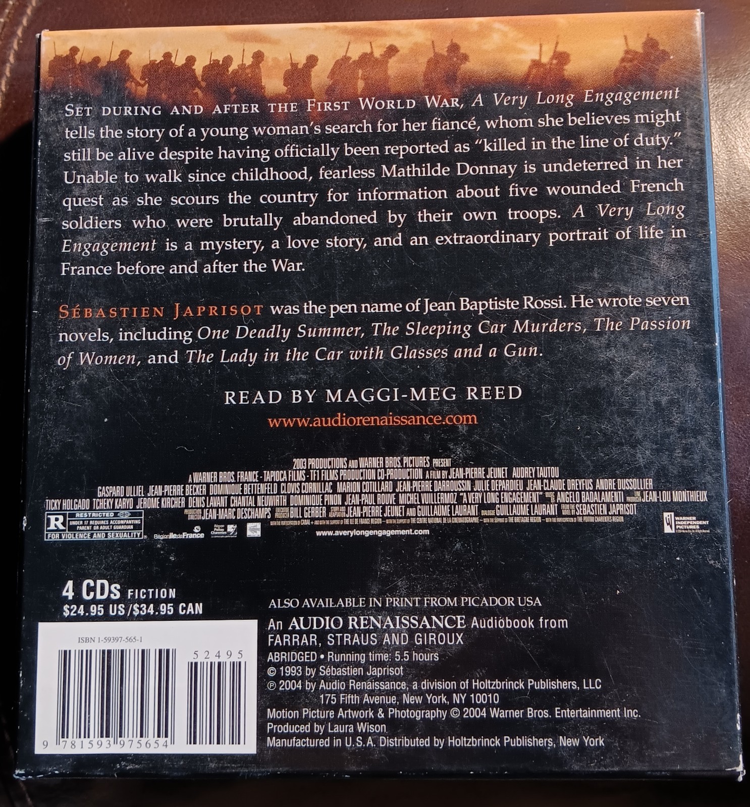 A Very Long Engagement by Sébastien Japrisot (2004) Abridged Audio CD VG BX 10
