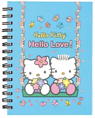 HELLO KITTY HELLO LOVE! WIRE-O BOUND BLANK JOURNAL By Roger La Borde *Excellent*