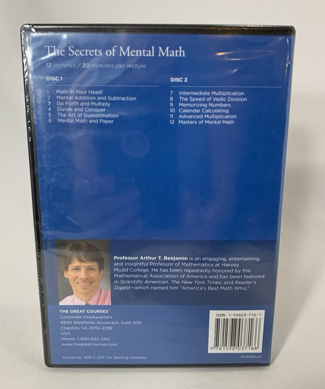 Great Courses-Secrets of Mental Math- 2DVDs & Book NEW SEALED