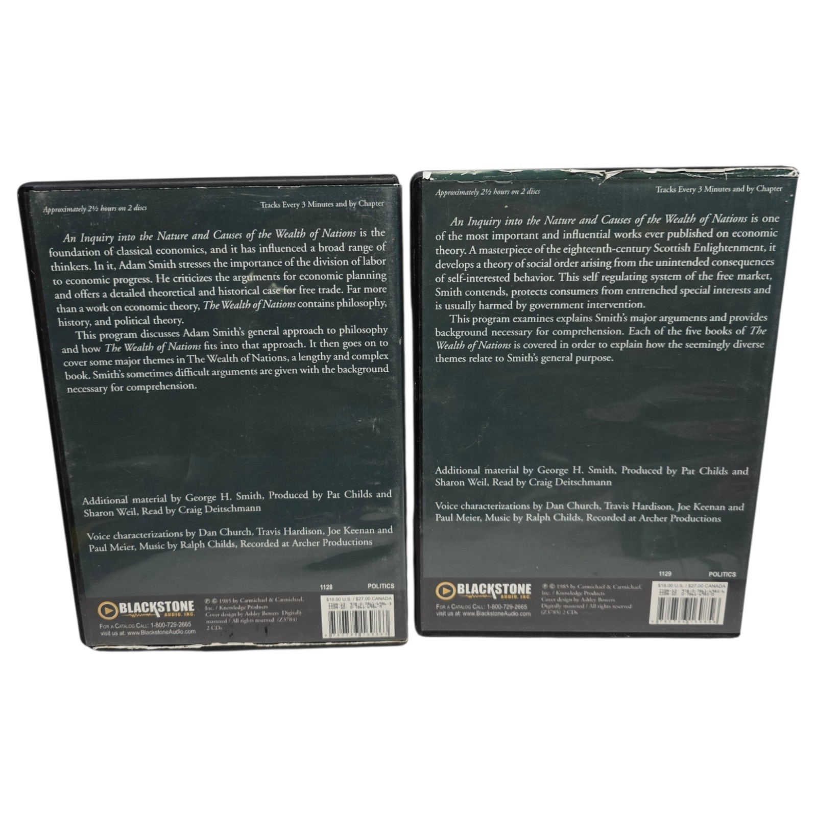 Giants of Political Thought:The Wealth of Nations Part I & II Audio Classics CD