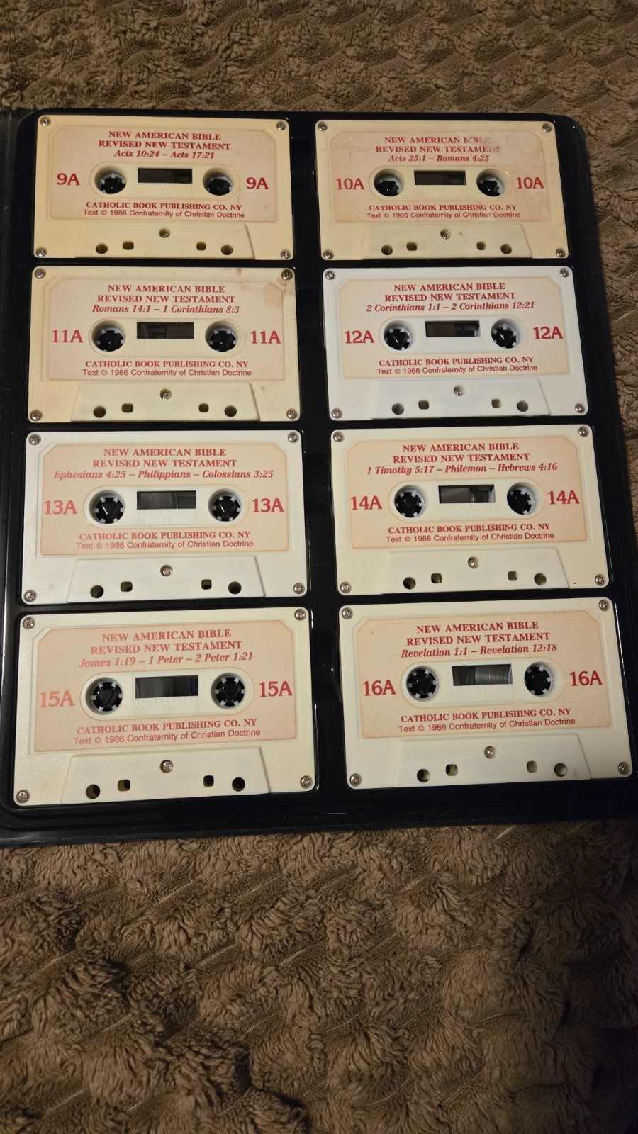 The New American Bible 16 Cassette Tapes Revised New Testament Complete