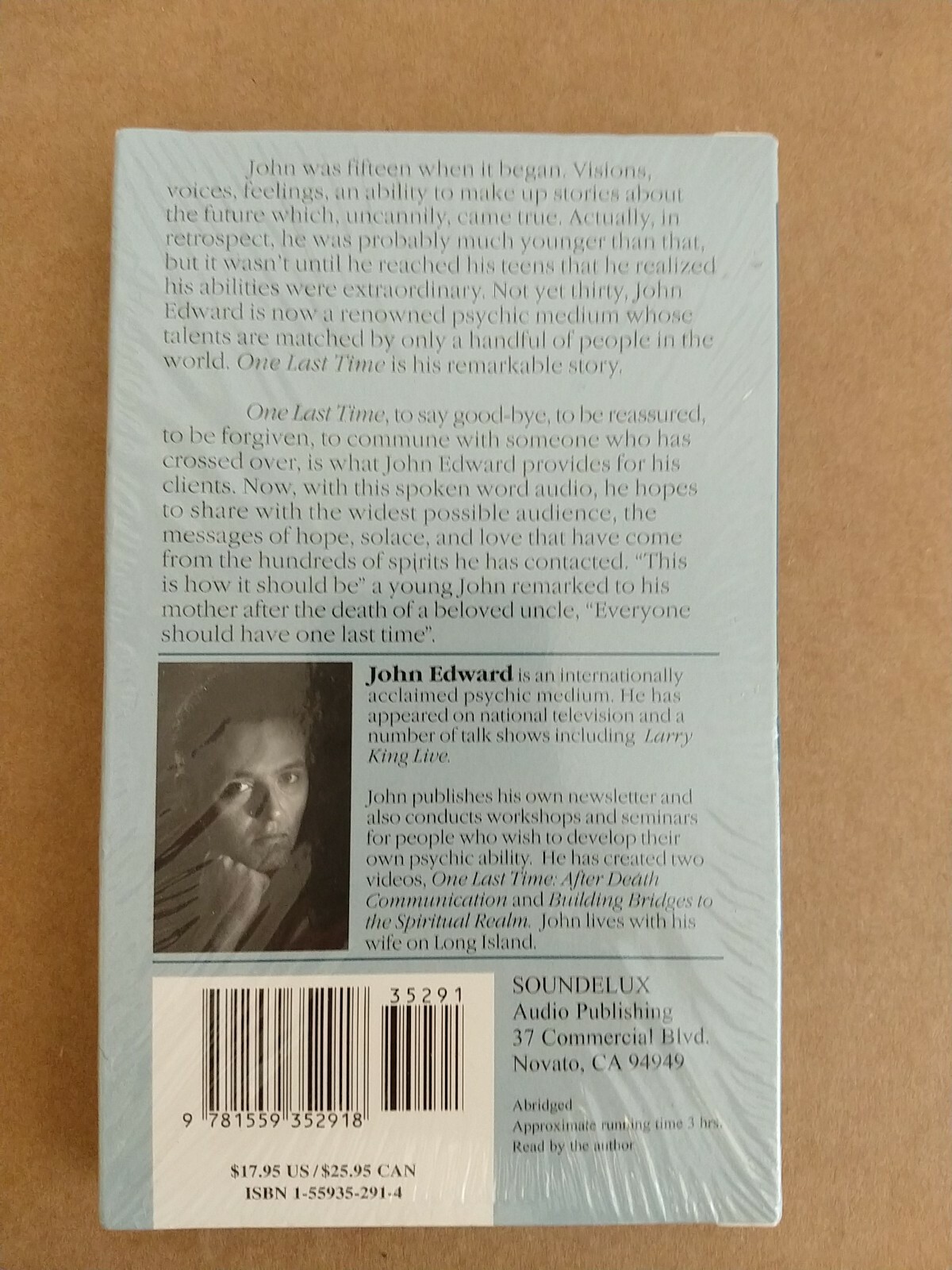 John Edward, One Last Time. 2 Cassettes. Soundelux Audio Publishing. New, Sealed
