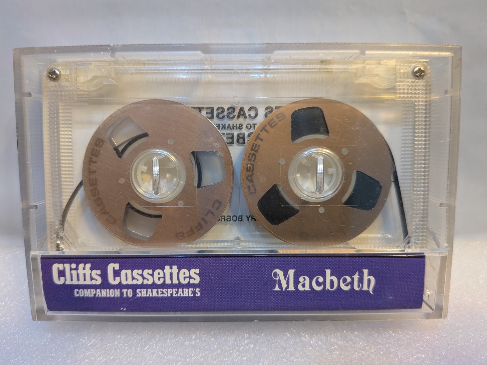 Vintage Cliffs Cassettes Macbeth Companion to Shakespeare Audio Cassette Tape