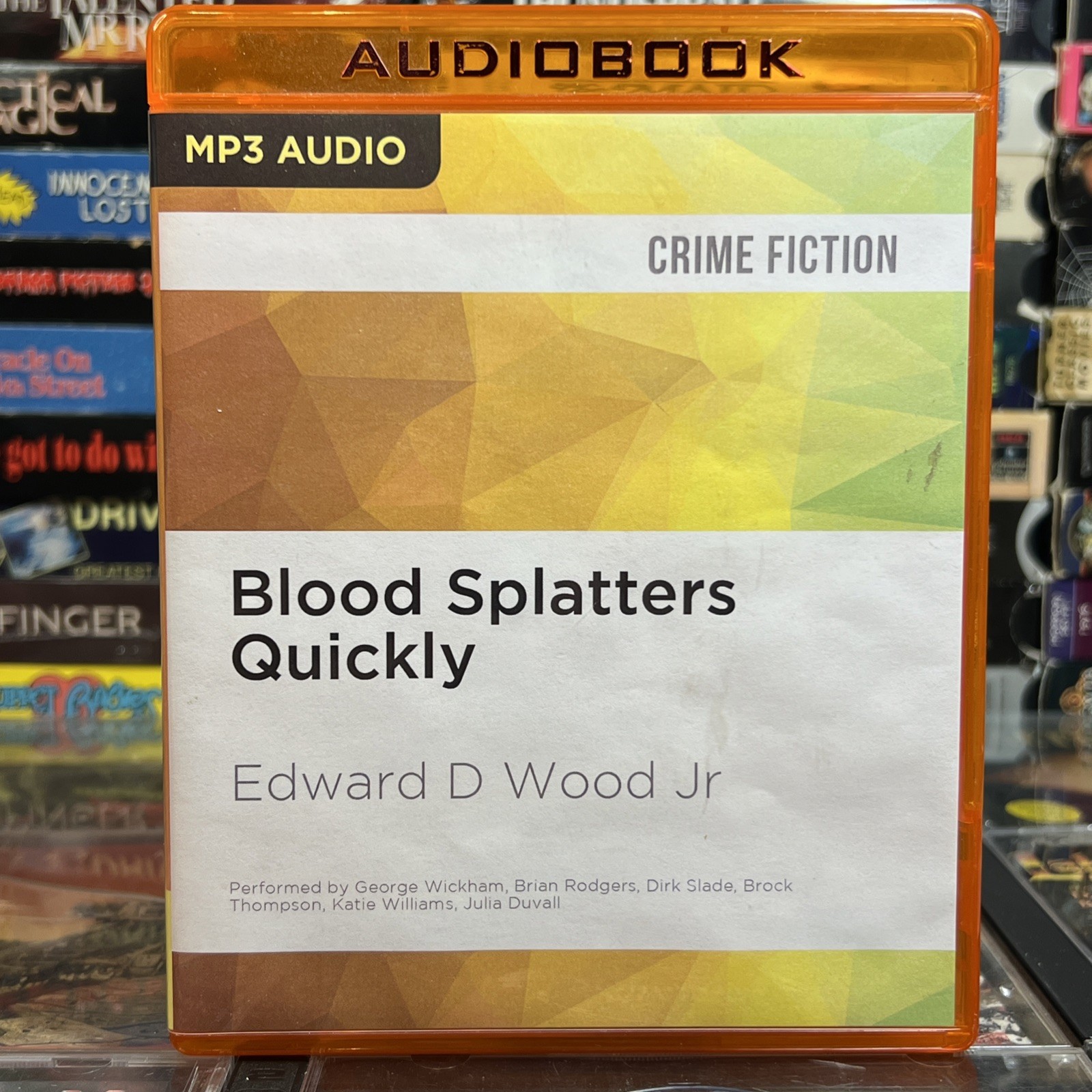 Blood Splatters Quickly by Edward D Wood Jr 2016 CD MP3 Audiobook Cult Anthology