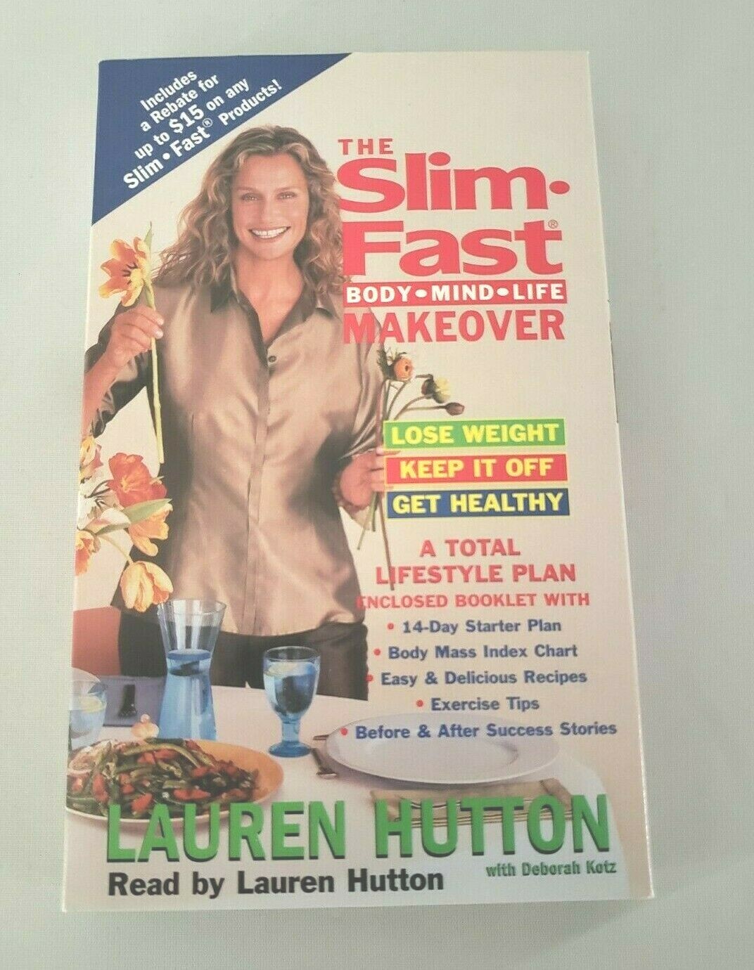 The Slim-Fast Body Mind Life Makeover Two Cassettes Lauren Hutton NEW 2265