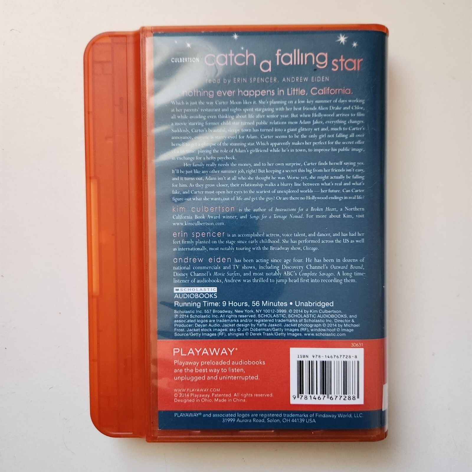 Catch a Falling Star by Kim Culbertson Playaway Audiobook, Former Library Copy