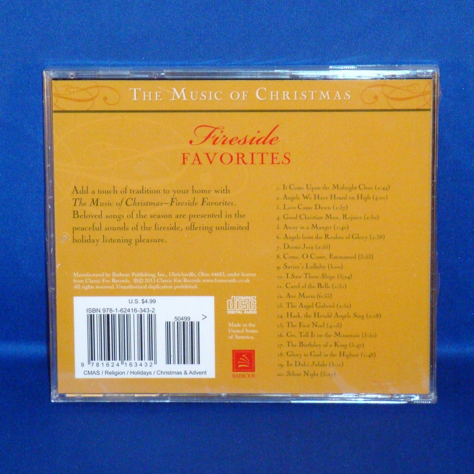 The Music of Christmas — Fireside Favorites — CD — NEW