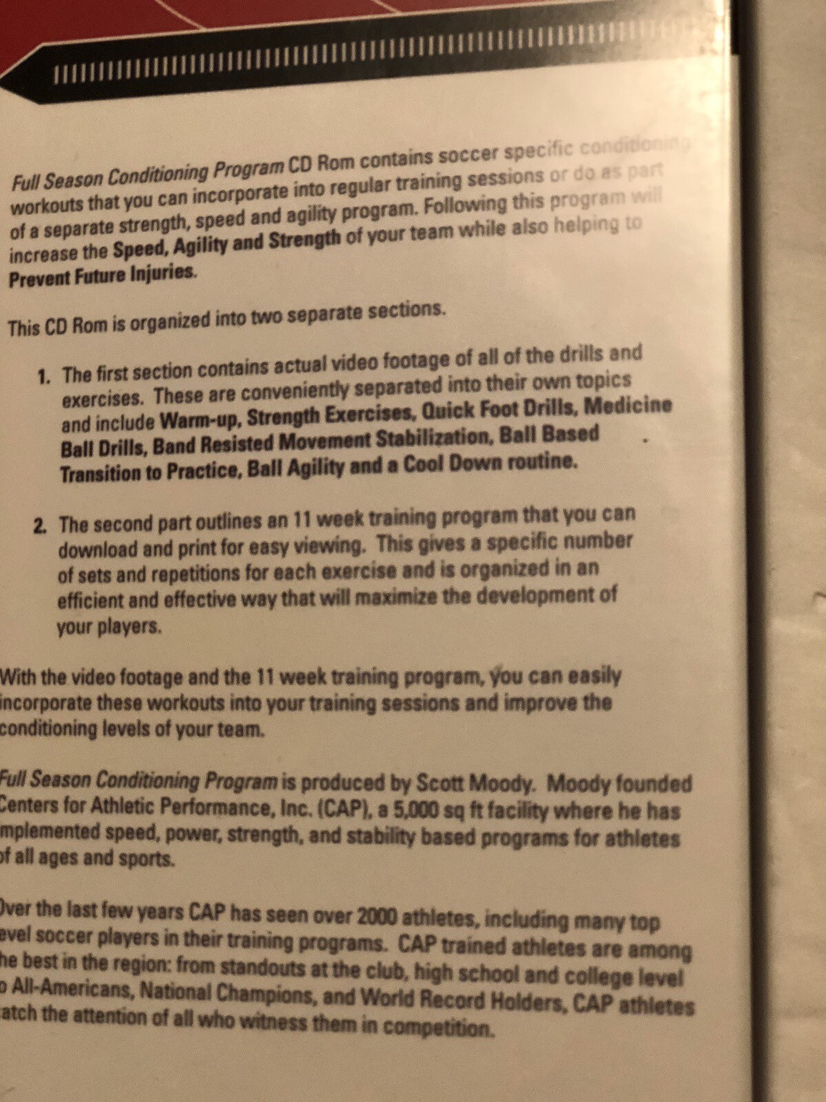 Full Season Conditioning Program (Soccer) Scott Moody — CD-ROM