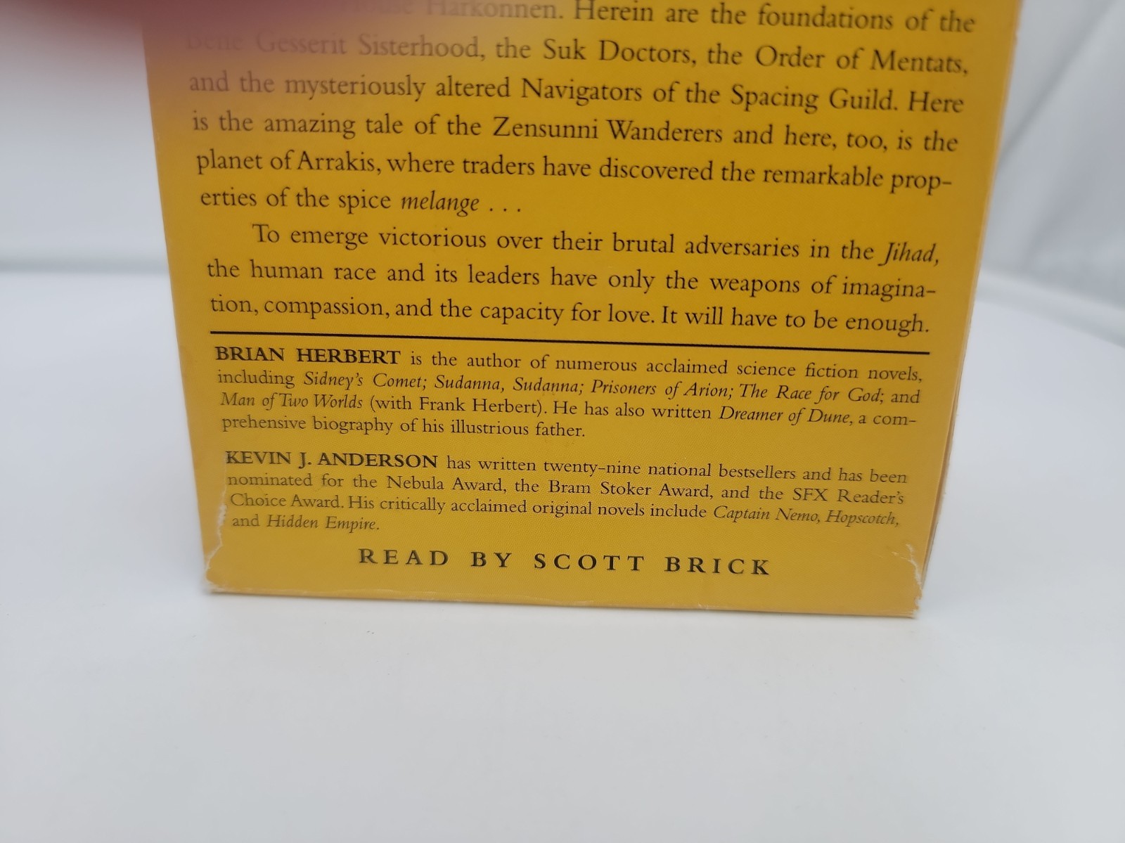 Dune Series The Butlerian Jihad Book on Tape Cassette Read by Scott Brick