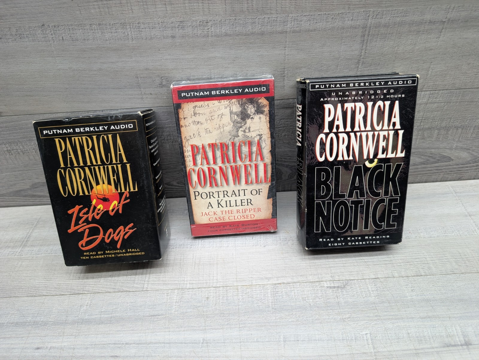 Patricia Cornwell Lot Of 2 Audio Books & 1 VHS Tape.