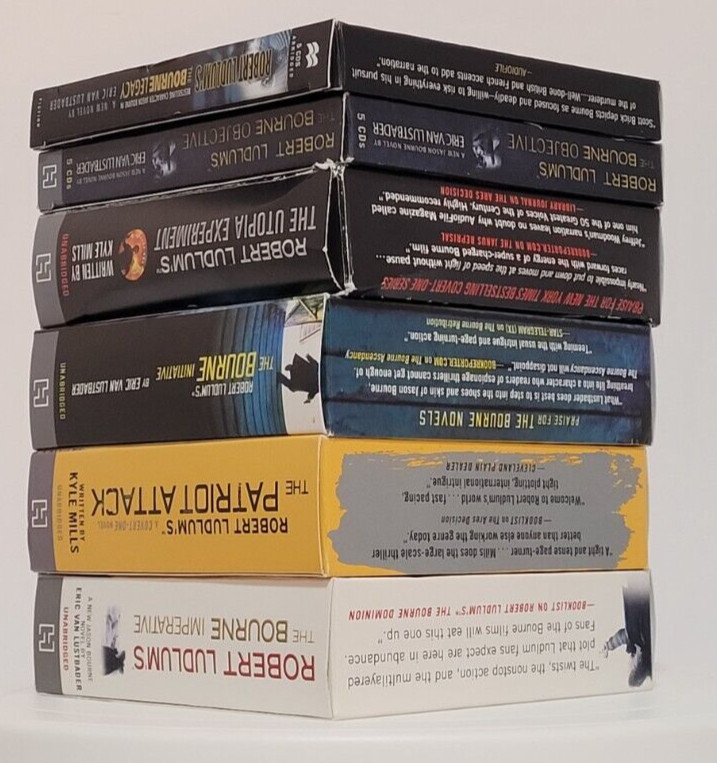 6 Robert Ludlum’s Jason Bourne Audio Books CD Bourne Legacy Objective Initiative