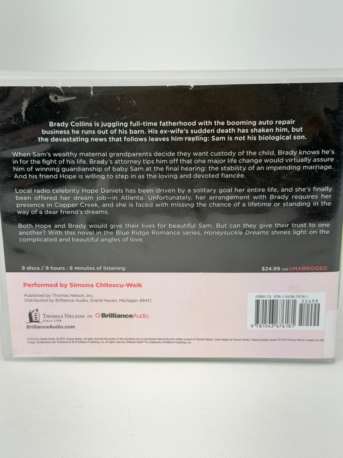 Honeysuckle Dreams by Denise Hunter Audiobook CDs Unabridged 9 Discs
