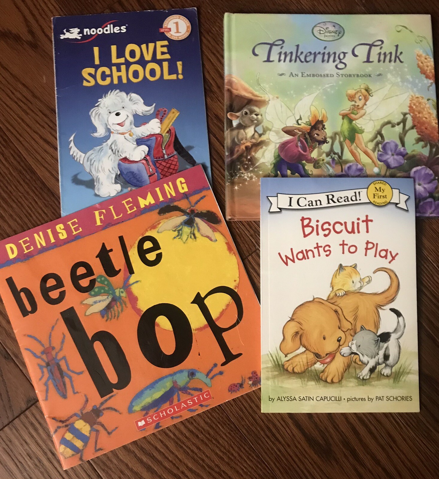 LOT 4 BOOKS Child Kid AGES 4 5 6 7 & 8 I LOVE SCHOOL , Disney + MORE ! GIFT 🎁