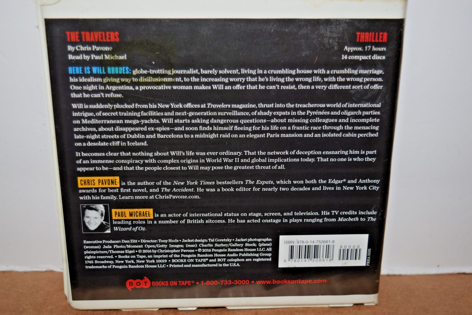 Chris Pavone THE TRAVELERS Audiobook Audio Unabridged 14 CD xLibrary 2016