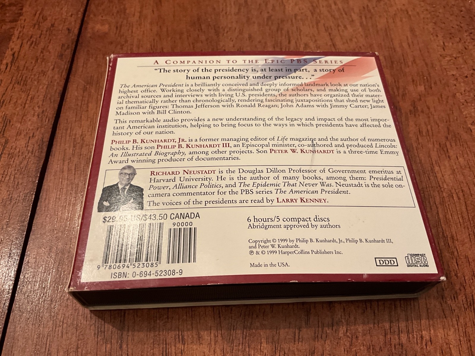 The American President — Kunhardt — Read by Richard Neustadt Audiobook — GUC