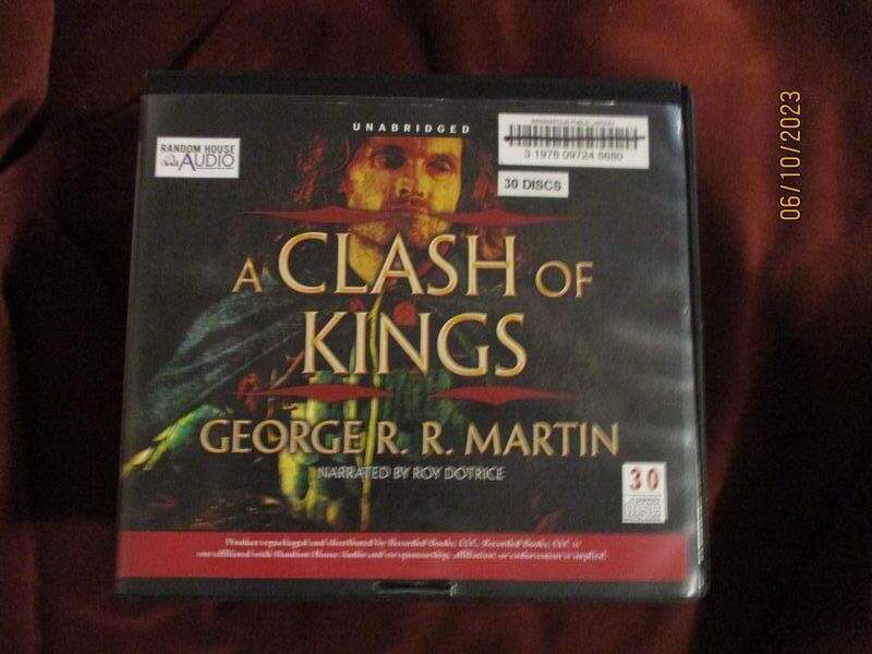 Goerge RR Martin — CLASH OF KINGS — Unabridged Audio CDs (Ex-Lib)