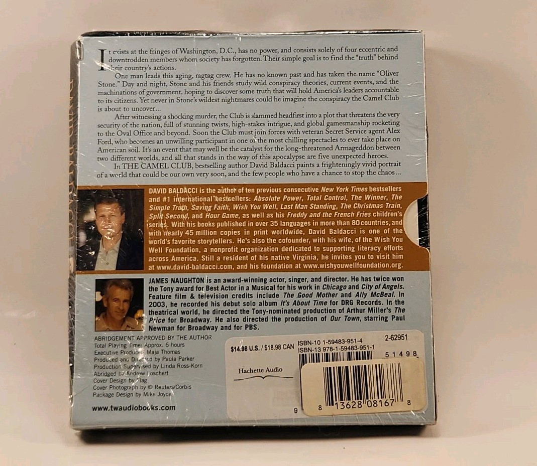 The Camel Club Audio Book — David Baldacci (2017) CD r1s10 1133 Sealed