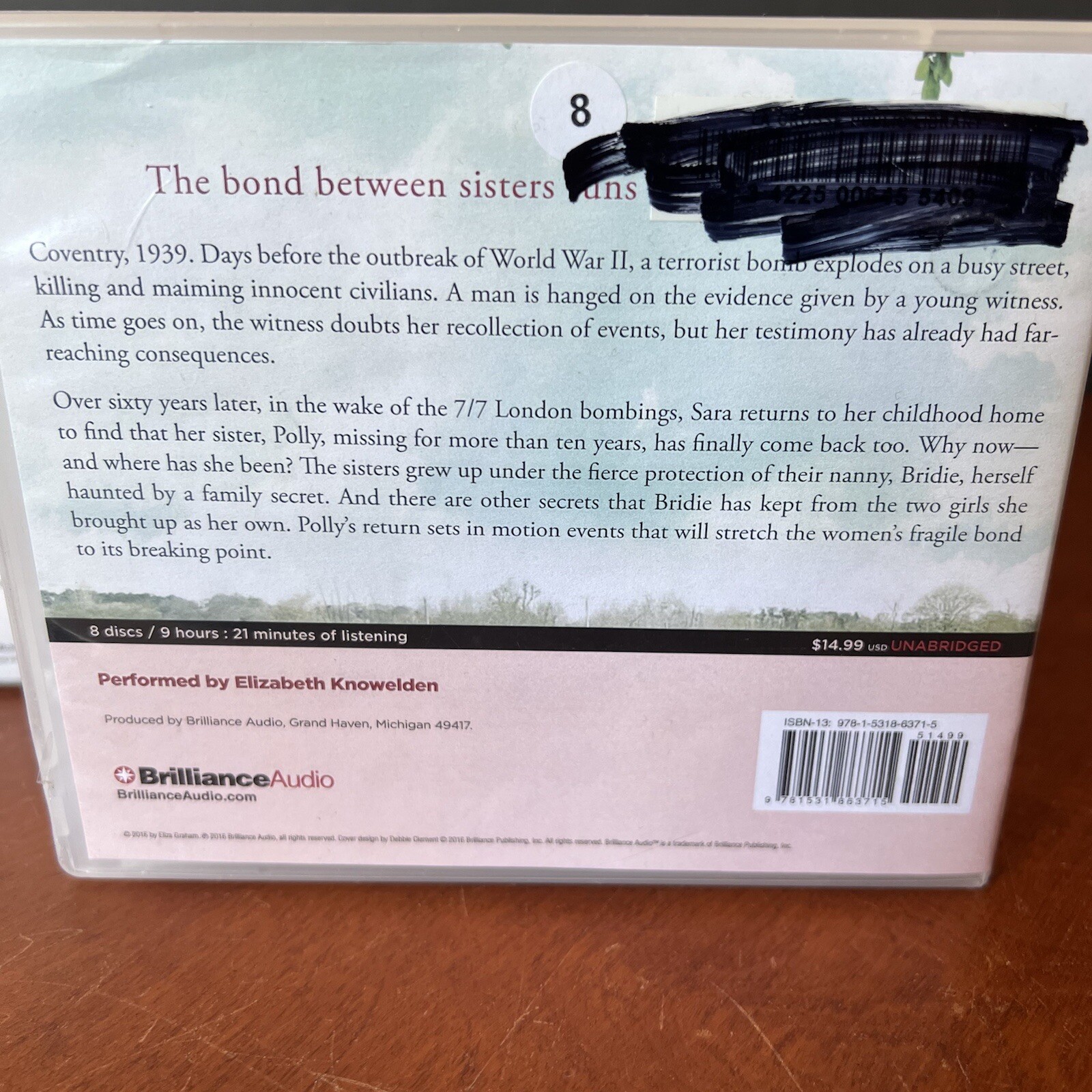 Lot: 2 Eliza Graham Audio Book CD Set The One I Was Another Day Gone Fiction