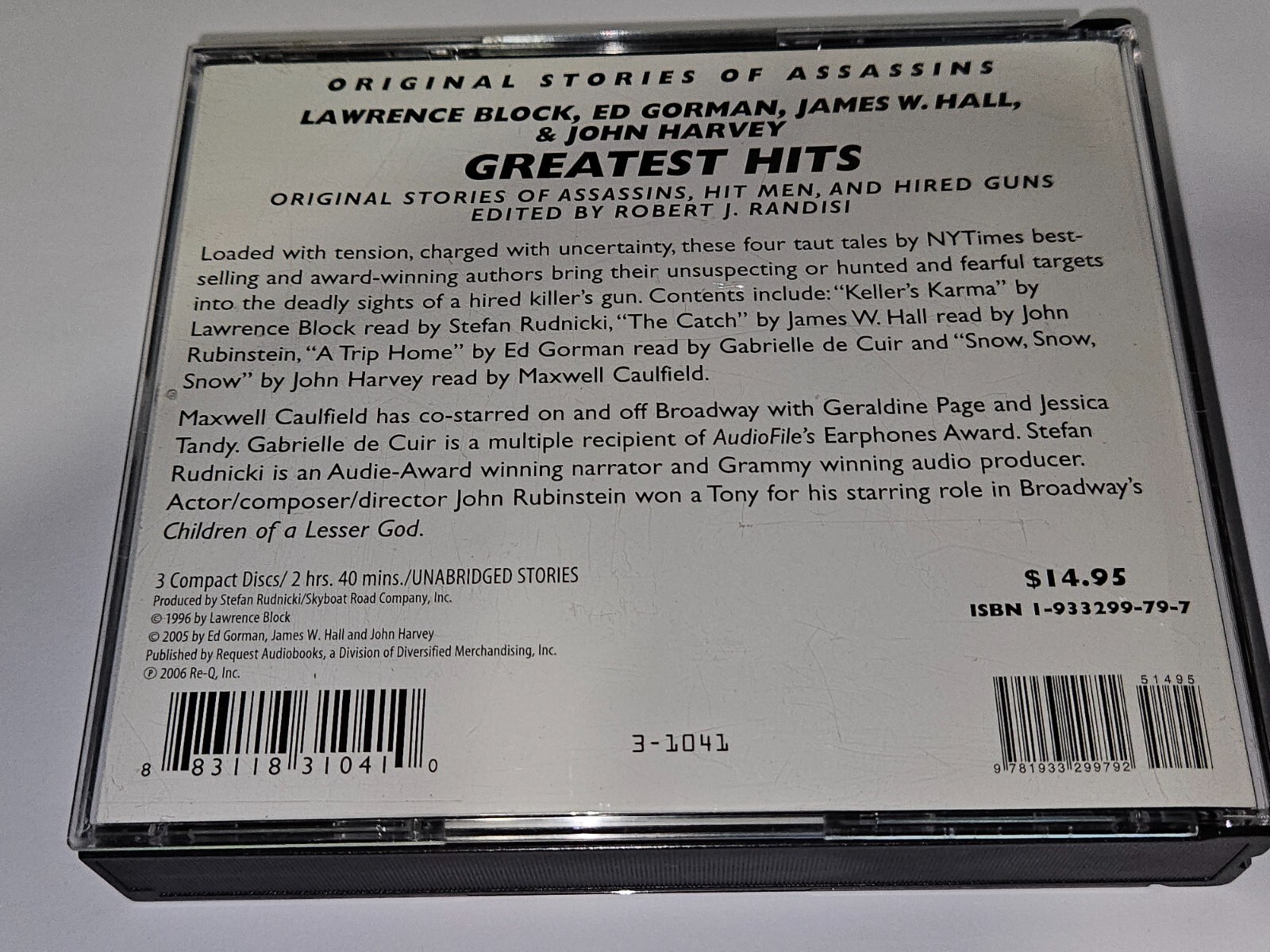 Lawrence Block/Ed Gorman+ Greatest Hits Stories of Assassins 3-CD Audiobook