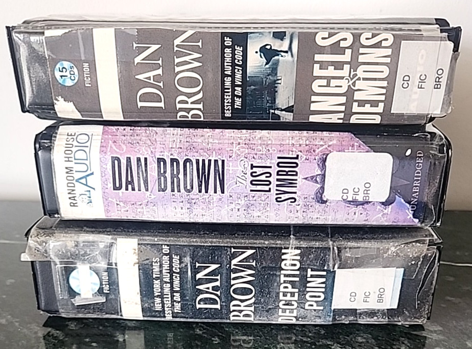 Lot 3 Dan Brown CD AUDIO BOOK Angels & Demons THE LOST SYMBOL Deception Point