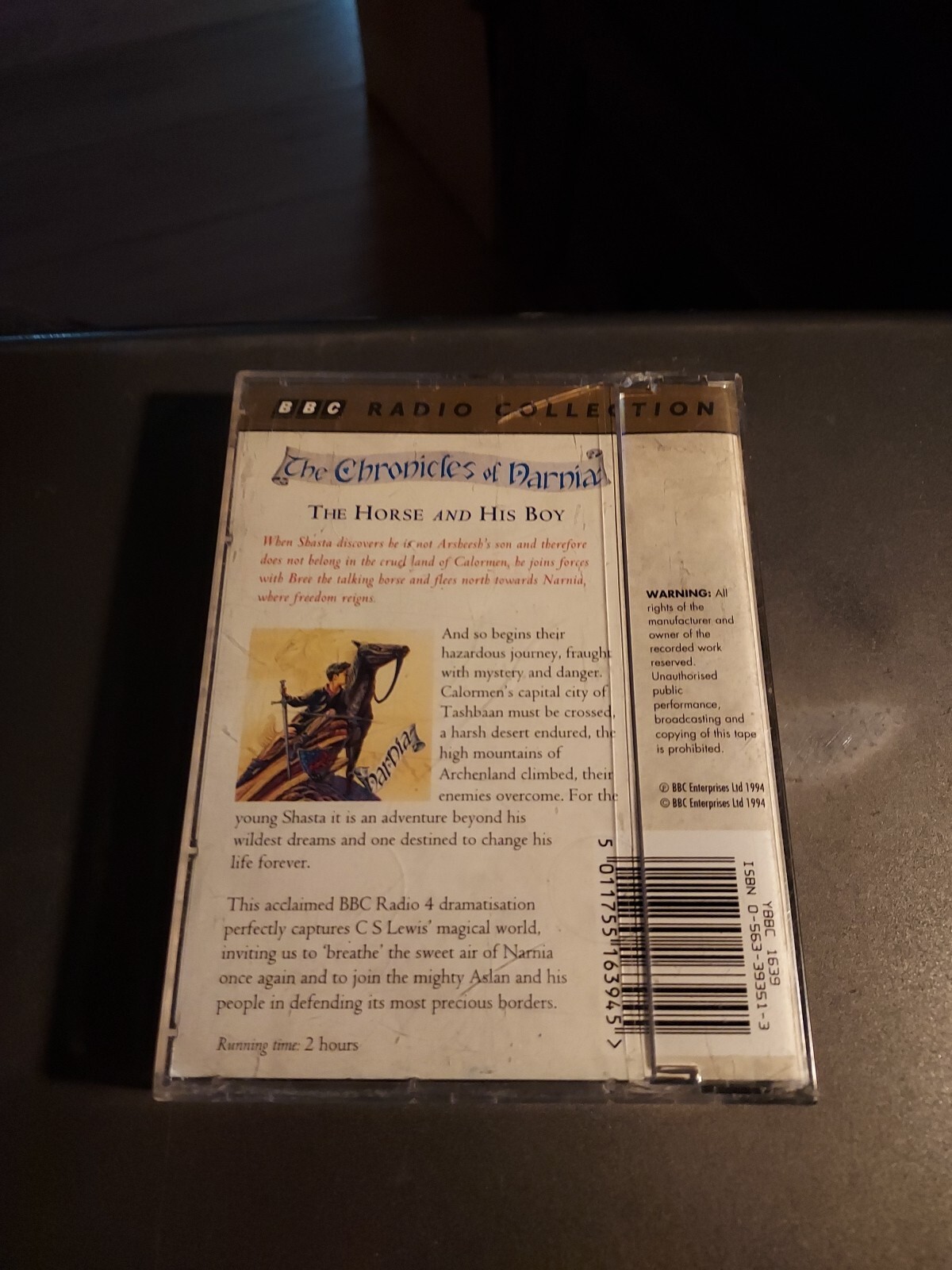 C.S. LEWIS 2 CASSETTE AUDIOBOOK THE CHRONICLES OF NARNIA THE HORSE AND HIS BOY