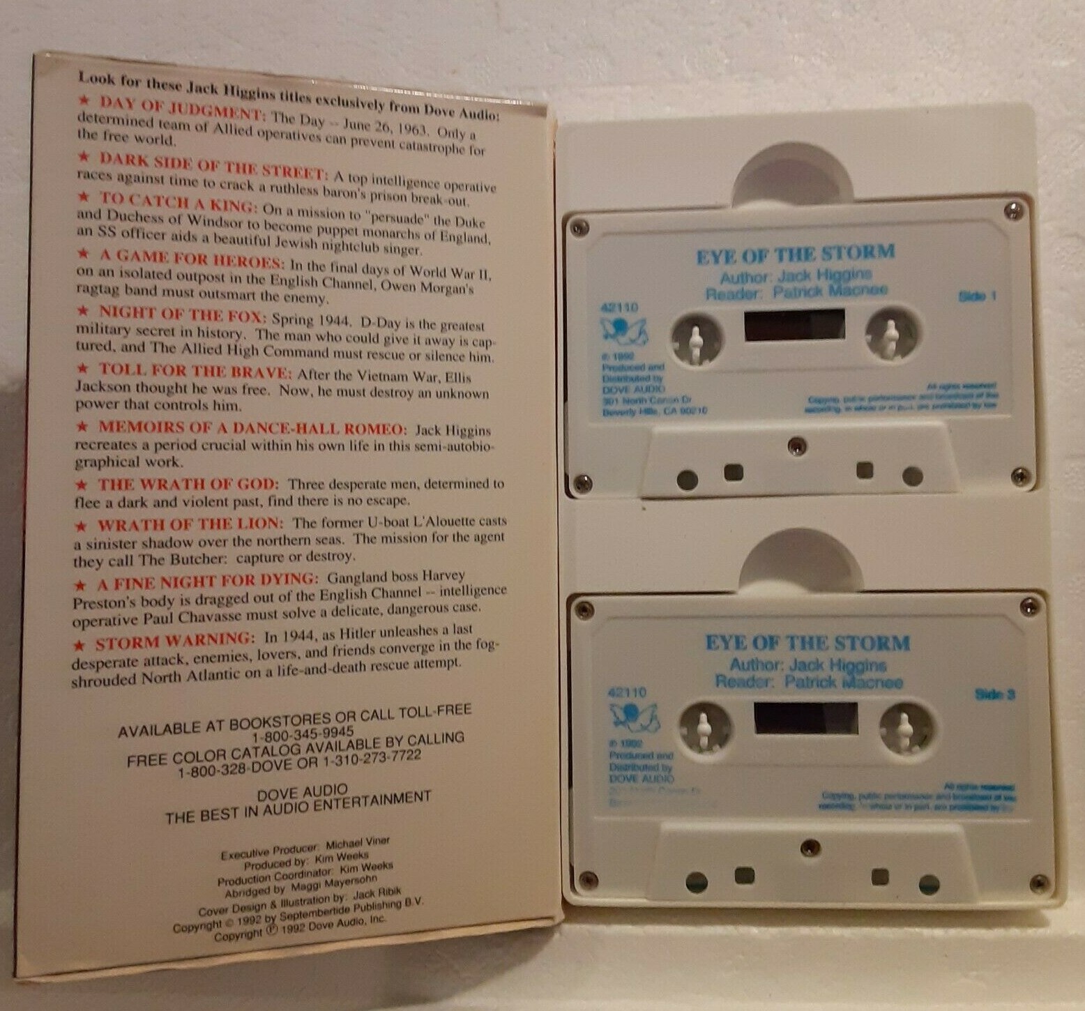 Eye of the Storm by Jack Higgins (1992) Audio Book read by Patrick Macnee