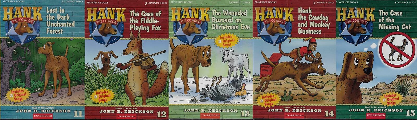 Hank the Cowdog Audio Books Set — Volume 11 thru 15