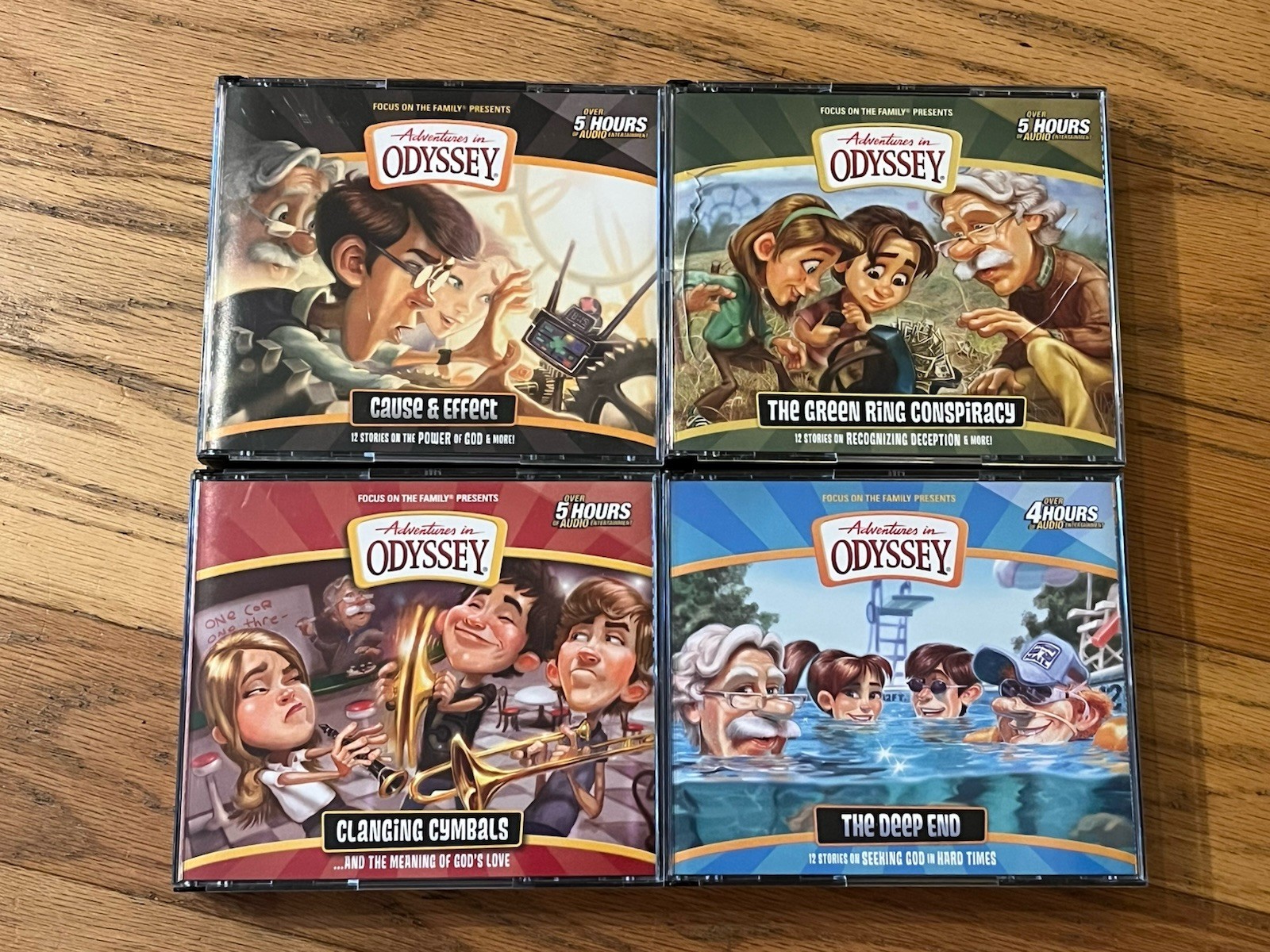 Adventures In Odyssey Lot Of 4 CD Sets 16 Discs Volume 52, 53, 54, 55 Tyndale