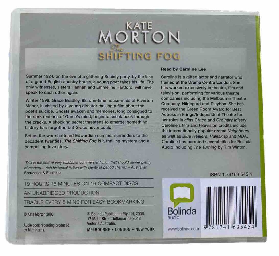 The Shifting Fog By Kate Morton Read By Caroline Lee Audiobook 16 CD Mystery