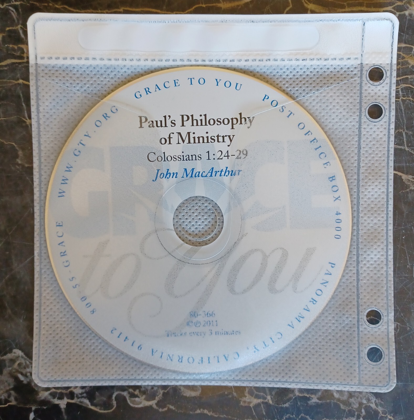 John MacArthur PAUL’S PHILOSOPHY OF MINISTRY, COL 1:24-29 Grace to You CD 80-366