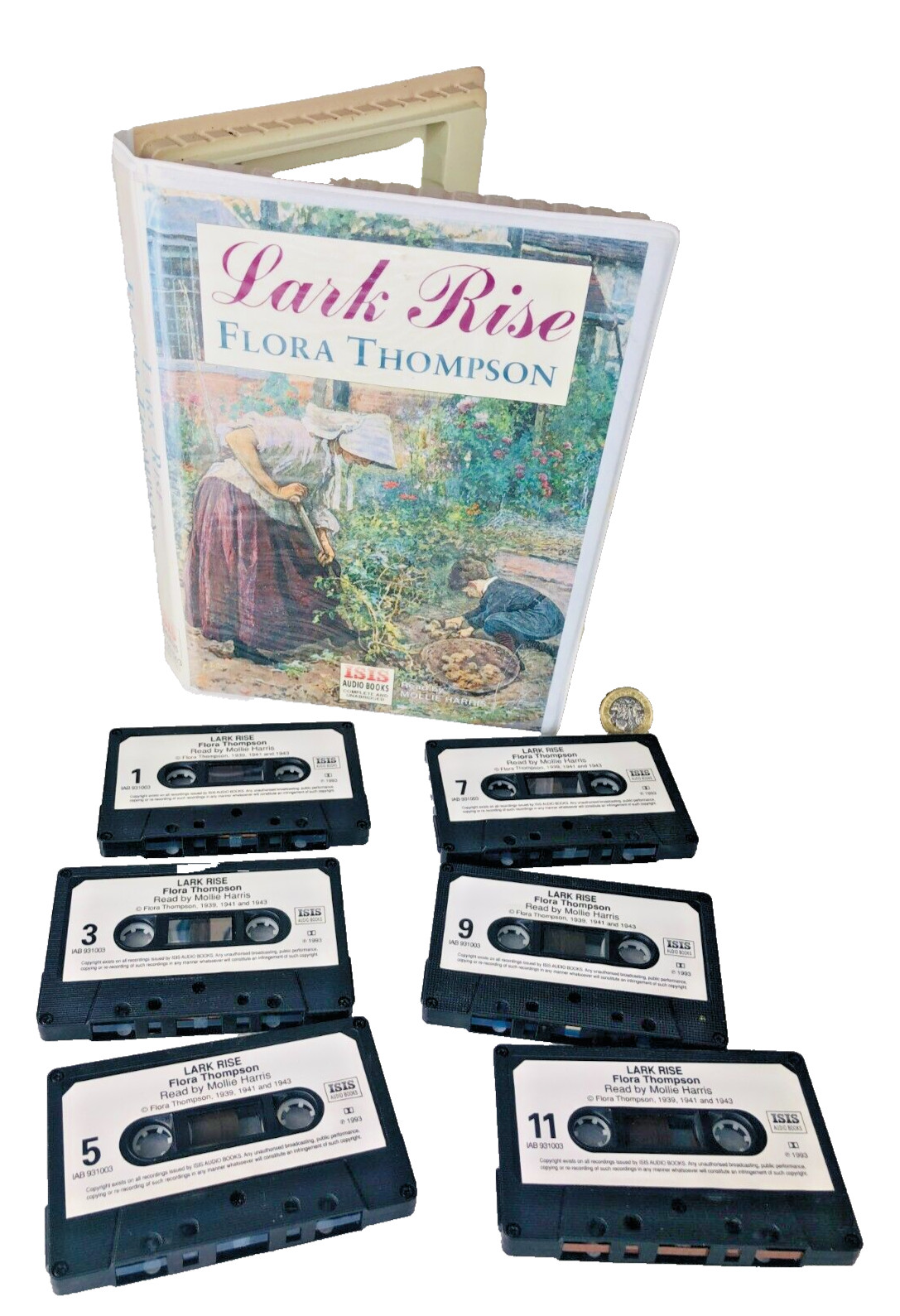 Audio Book Lark Rise Flora Thompson Cassette Tape Vintage Big Box ra