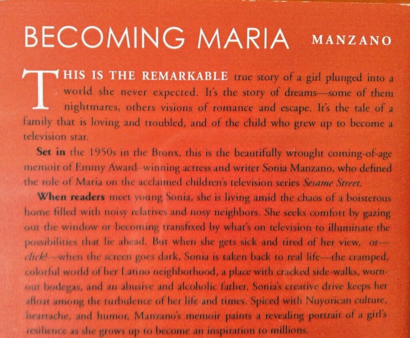 BECOMING MARIA Playaway Audiobook Sonia Manzano Latino Sesame Street 1950s Bronx