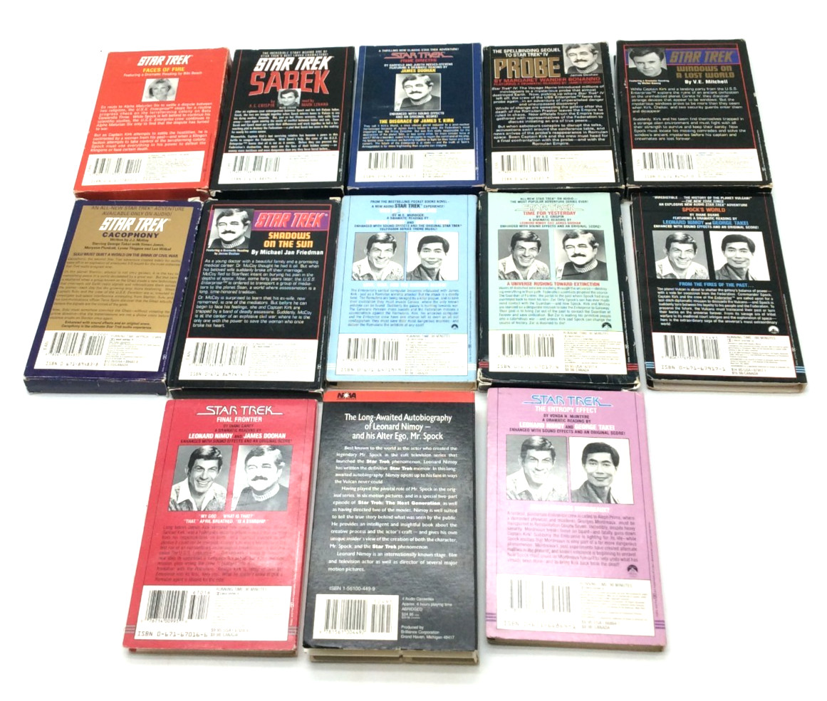 Simon & Schuster Audio STAR TREK AUDIOBOOKS SET OF 12 & I AM SPOCK LEONARD NIMOY