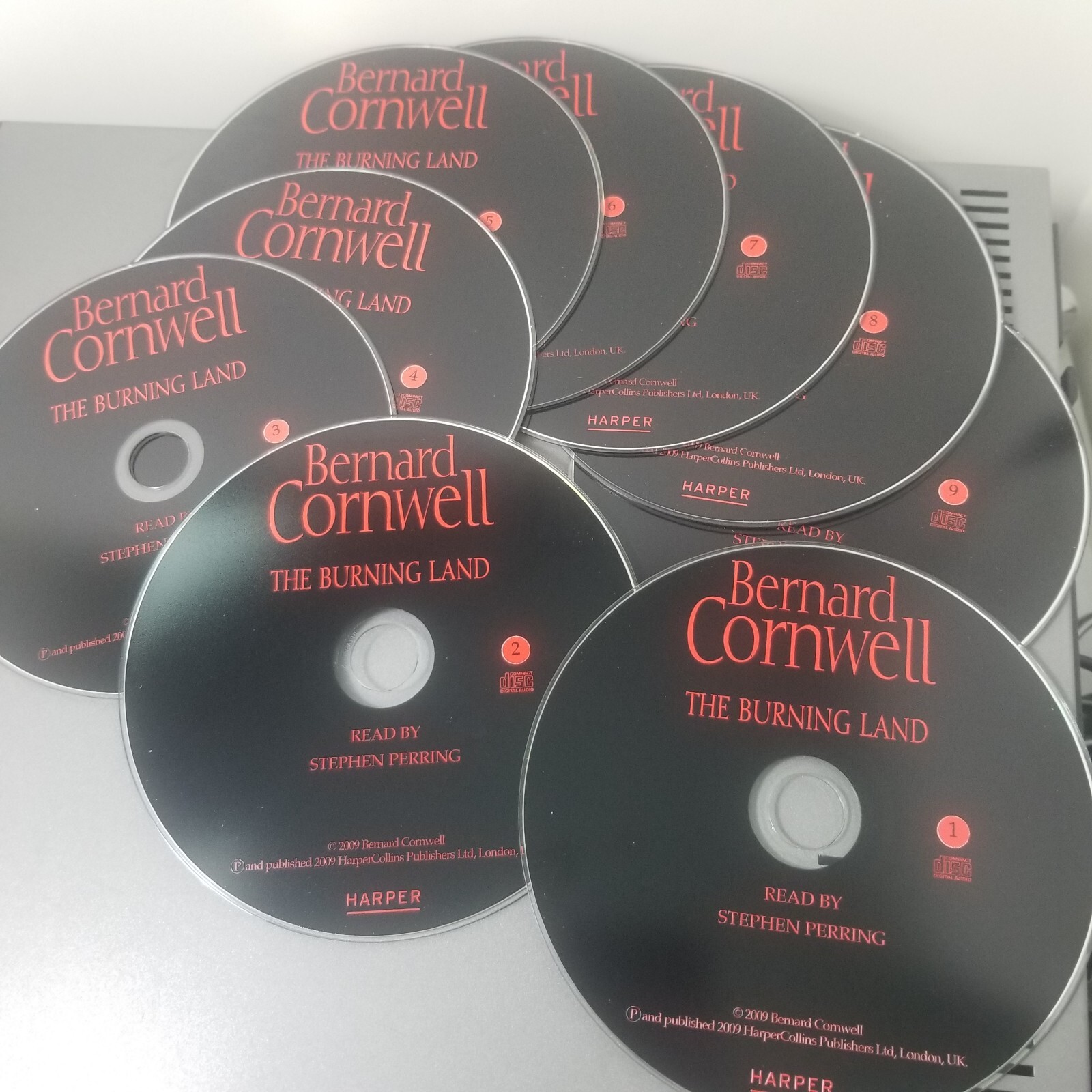 BERNARD CORNWELL Burning Land AUDIOBOOK Saxon Tales Historical War Fiction-9 CDs