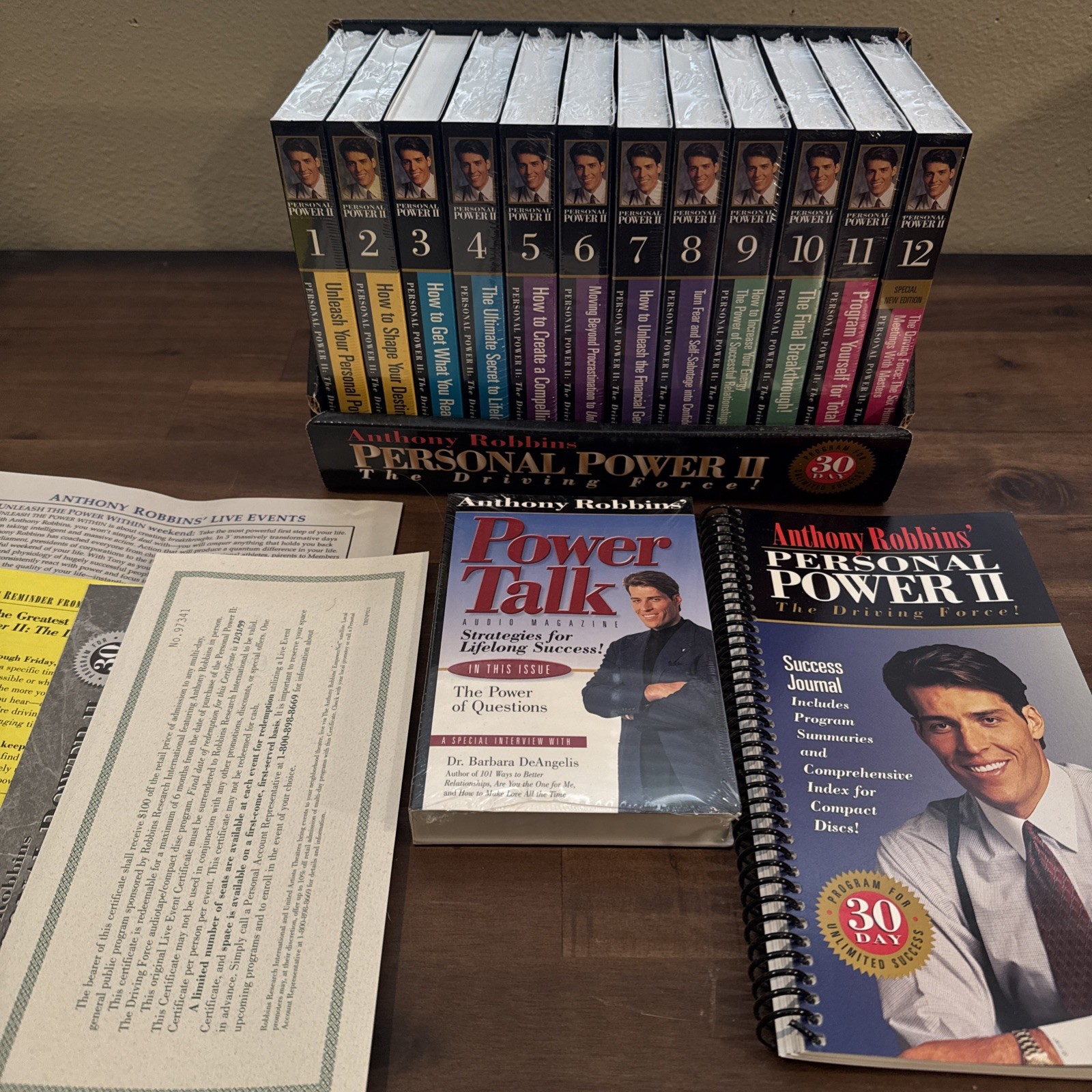 Anthony Robbins Personal Power VTG 30Day Success Prg Cassettes, Journal, Manuals