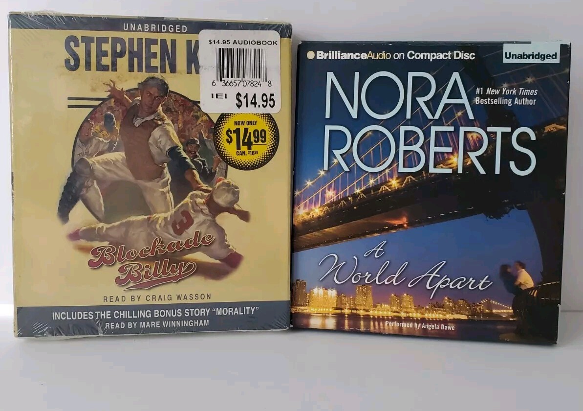 Stephen King «Blockade Billy» and Nora Roberts «A World Apart» Books On CD