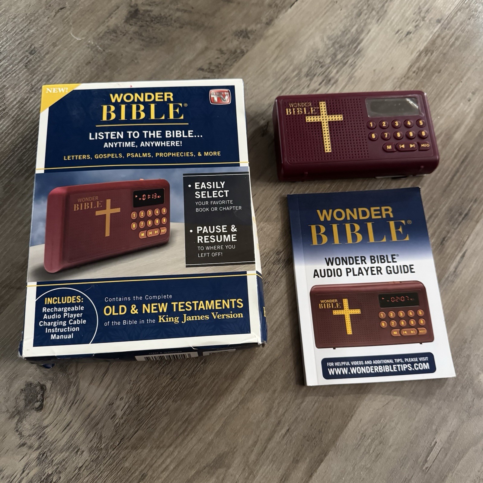 Wonder Bible KJV Talking Audio Bible Player King James Version Rechargeable