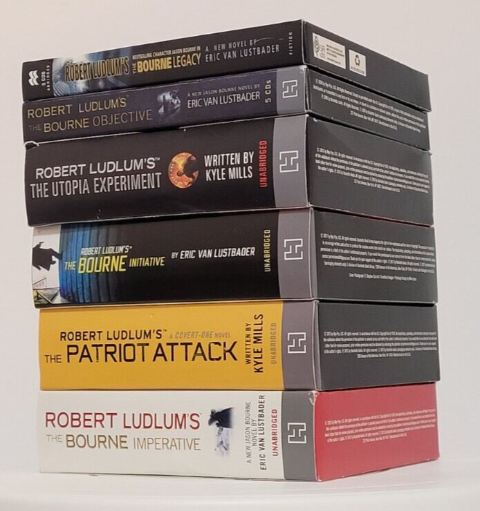 6 Robert Ludlum’s Jason Bourne Audio Books CD Bourne Legacy Objective Initiative