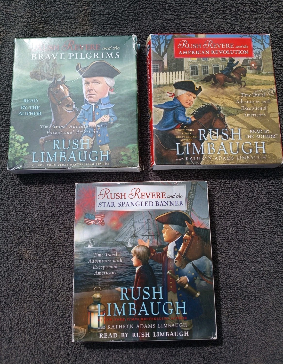 Lot 3 Rush Revere Audiobooks CD Sets VG Limbaugh Star-Spangled Banner More!