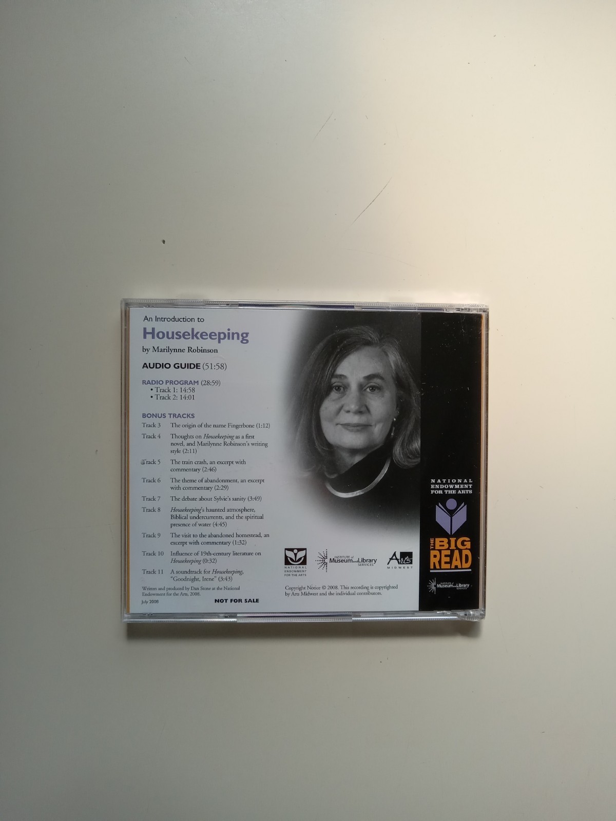 The Big Read An Introduction to Housekeeping By Marilynne Robinson CD Audio NEA