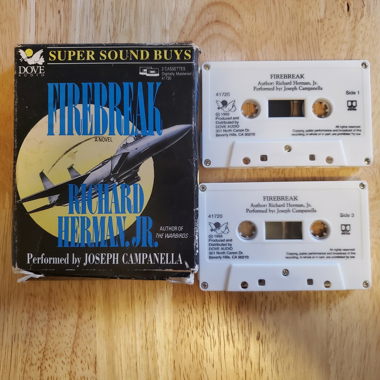 Firebreak A Novel By Richard Herman Jr. Book On Cassette 1993 DOVE AUDIO 41720