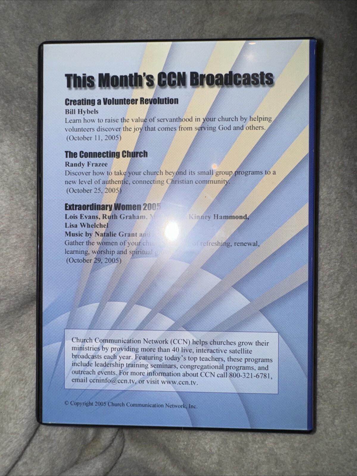 CCN Broadcast Library Church Communication Network CD Sermons Audio 2004 & 2005