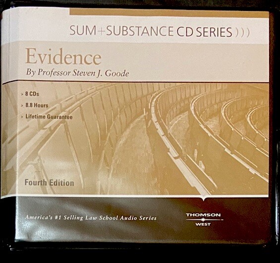 Sum and Substance Audio Ser.: Evidence by Steven J. Goode (2008, Compact Disc) 8
