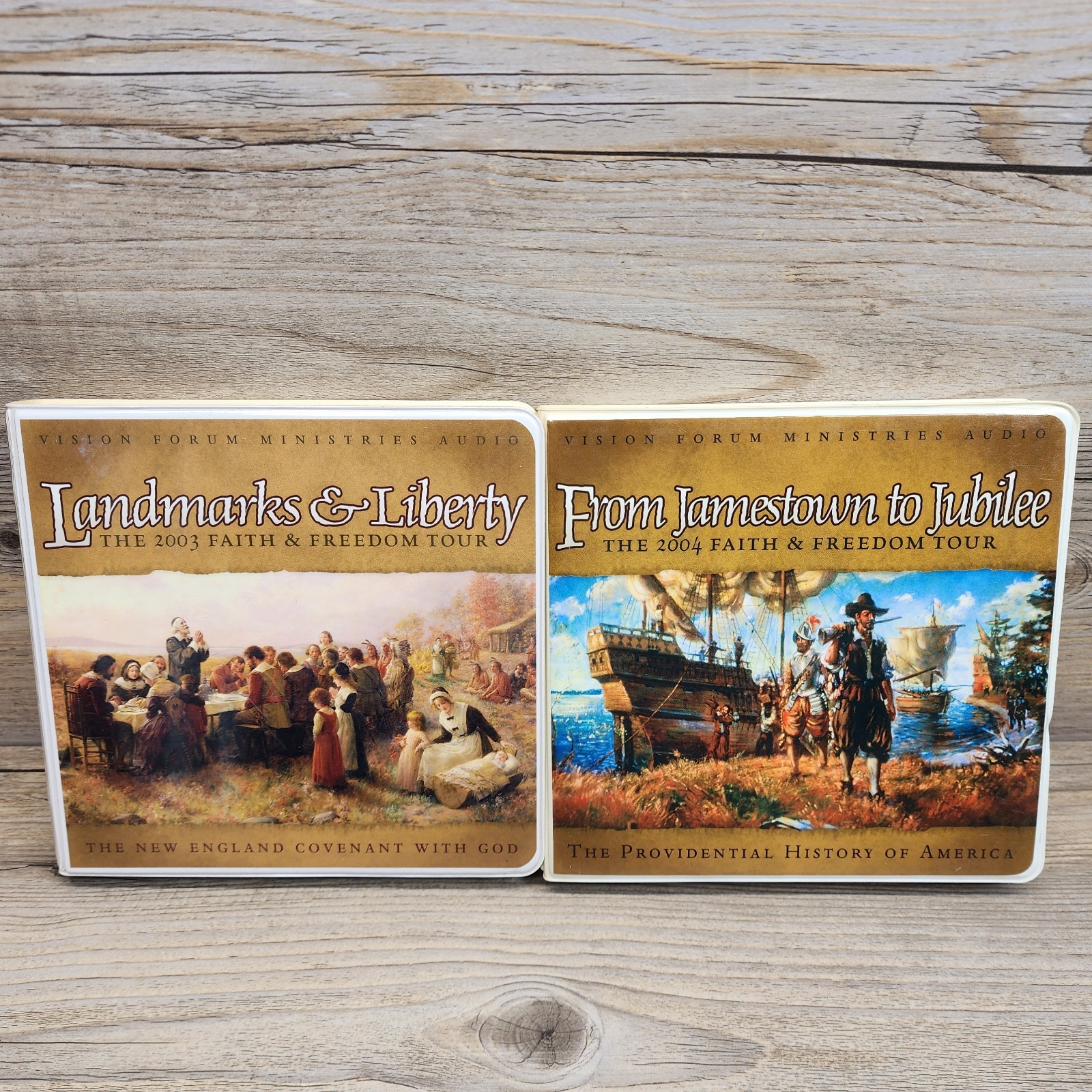 2 Audio CD Sets LANDMARKS & LIBERTY 2003, JAMESTOWN TO JUBILEE 2004 Vision Forum