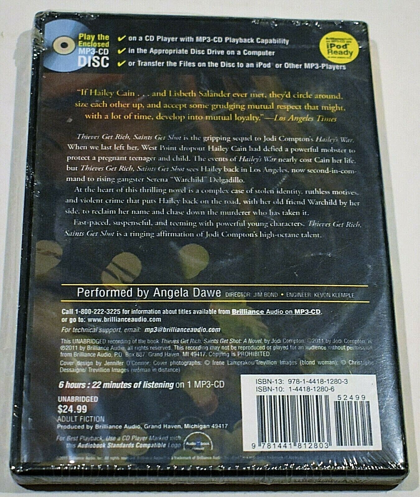 Thieves Get Rich, Saints Get Shot, Jodi Compton, 2011 MP3 CD Unabridged Audio BK