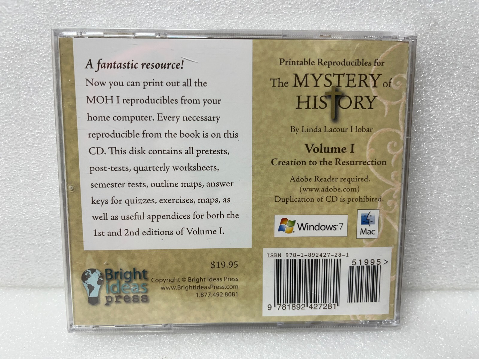 The Mystery of History Printable Reproducibles Vol 1 Creation to the Ressurectio